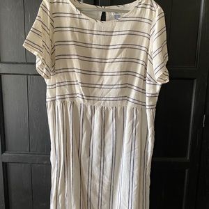 Linen pullover dress-it is lined!